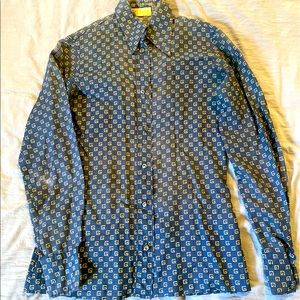 Vintage Gucci silk logo shirt Size S